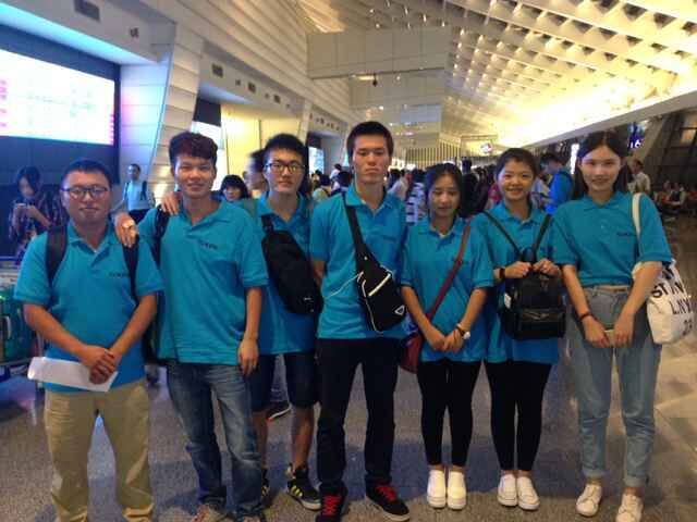赴建国科技大学交流学习的同学抵达桃园机场